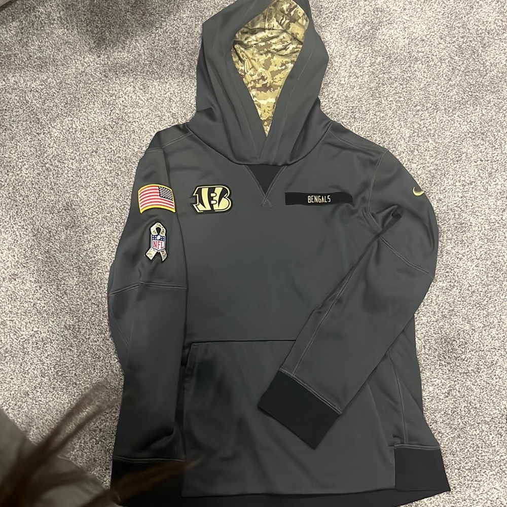 Boys bengals Nike NFL salute to service hoodie